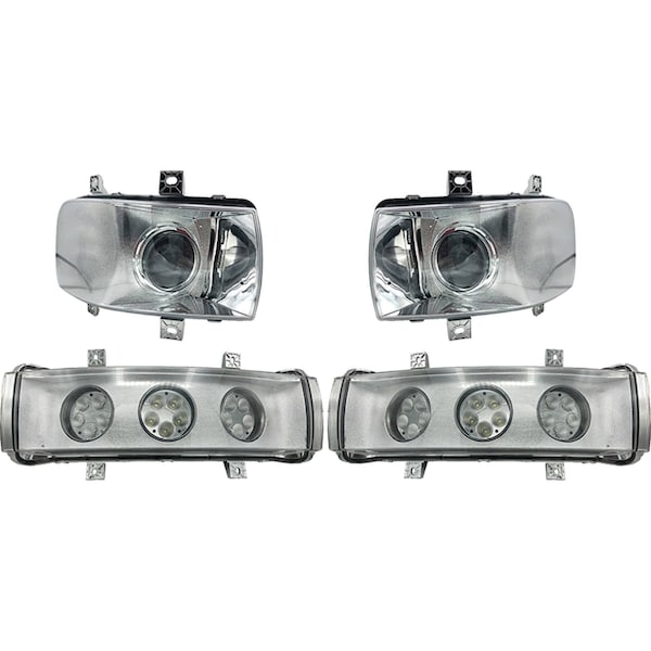 Tiger Lights TIGERLIGHTS LED Headlight Kit-Compatible w/Repl. for Case/IH, 12V-Flood/Spot Combo Off-Road Light CaseKit-13 - main